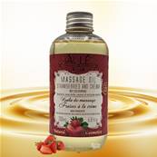 Huile de Massage Naturelle - Fraise à la Crème