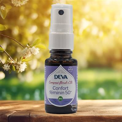 Deva - Composé Floral Dr Bach - Confort Féminin 50+ N.18 - Spray 15ml