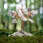 Arbre du bonheur - Arbre de Vie - Howlite Blanche - 5 cm