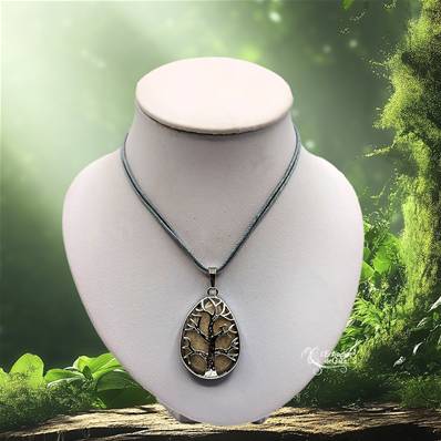 Collier Arbre de Vie - Jade Jaune