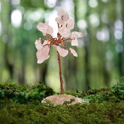 Arbre du bonheur - Arbre de Vie - Quartz Rose - 5 cm