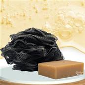 Fleur de Massage Fleur de Douche Loofah Naturel - Noir